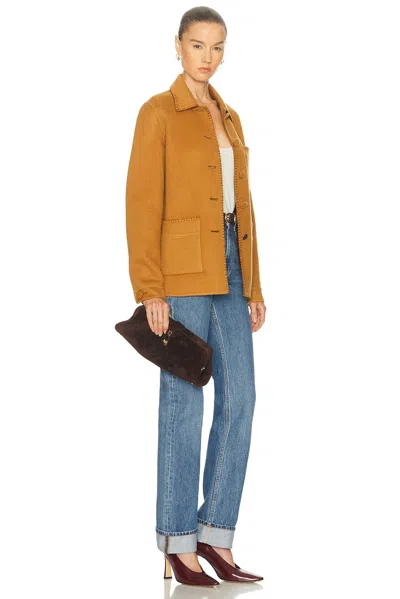 Gabriela Hearst Baguette Clutch In Brown