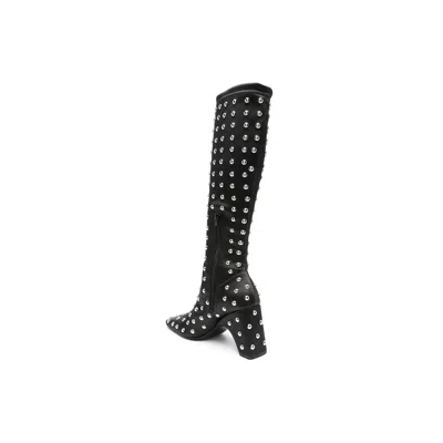 Coperni Studded Bridge Stretch Boots In Animal Print