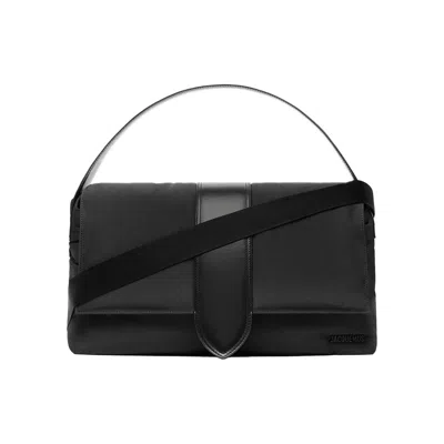 Jacquemus The Messenger Bambino Bag With Adjustable Shoulder Strap In Black