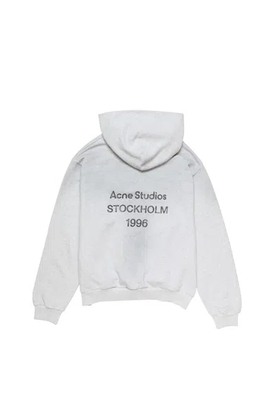 Acne Studios Melange Hoodie Logo Ci0159co R 92h In White