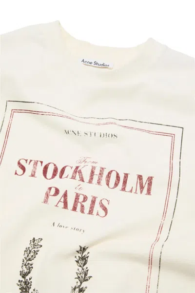 Acne Studios Graphic Print Long-sleeved Layered T-shirt In Neutral