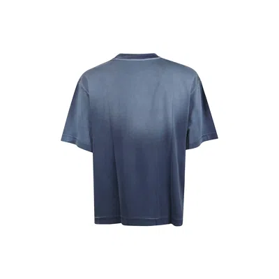 Off-white Vintage Round Neck Short Sleeve T-shirt In Blue