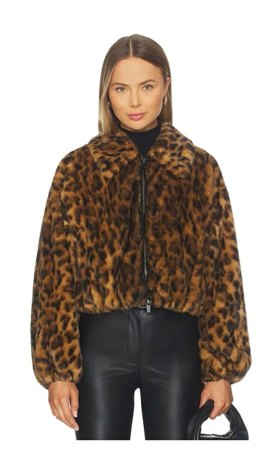 A.l.c A. L.c. Esme Faux Fur Animal Print Jacket In Multi