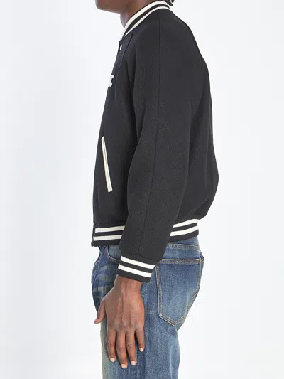 Celine Men Triomphe Teddy Lined Jacket In Black