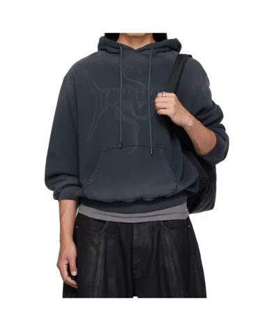 Lu'u Dan Gray Slouch Hoodie In Black