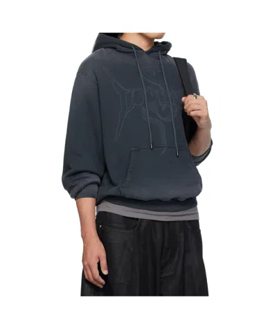 Lu'u Dan Gray Slouch Hoodie In Black