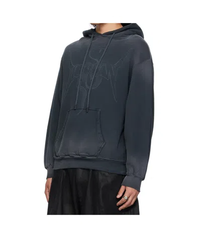 Lu'u Dan Gray Slouch Hoodie In Black