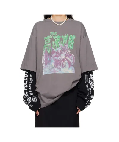 Lu'u Dan Double Deck T-shirt In Gray