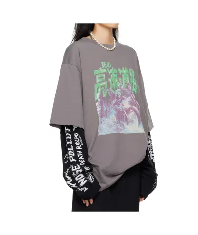 Lu'u Dan Double Deck T-shirt In Gray