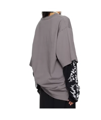 Lu'u Dan Double Deck T-shirt In Gray