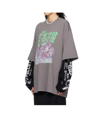 Lu'u Dan Double Deck T-shirt In Gray