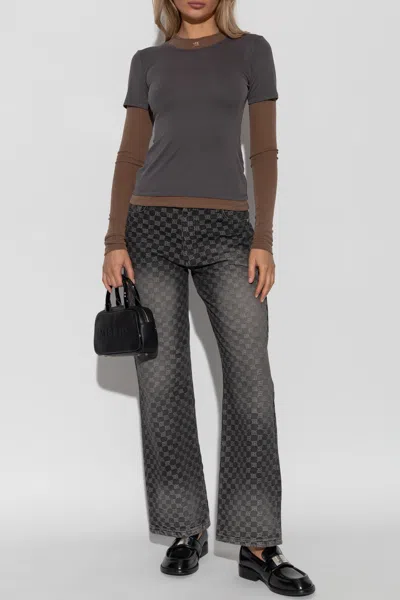 Misbhv Double-layer Color-block T-shirt In Multi