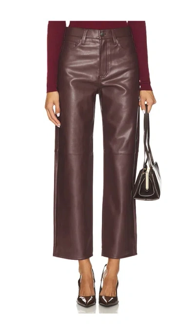 Pistola Jett High Rise Bowed Straight Pant In Cabernet In Brown