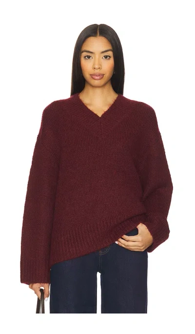 Pistola Talia V-neck Sweater In Burgundy