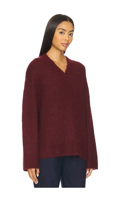 Pistola Talia V-neck Sweater In Burgundy