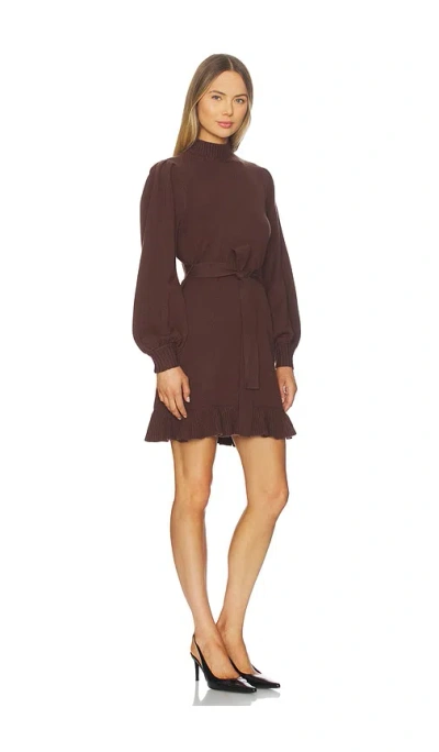 Paige Julita Long Sleeve Wool Blend Sweater Dress In Brown