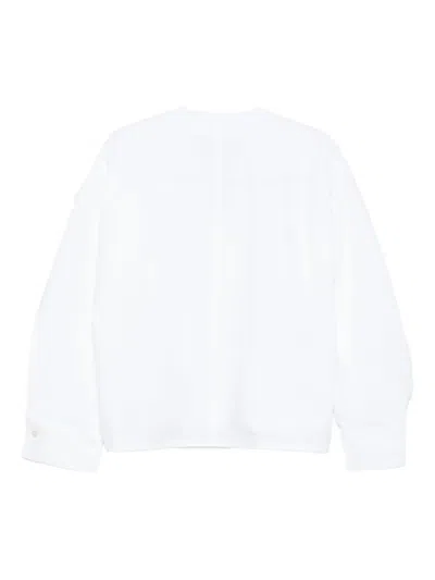 Séfr Arc Shirt In White Cotton In White