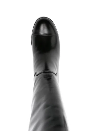 Gold & Rouge 75mm Babi Quilted Boots In Black