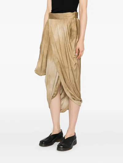 Uma Wang Gink Skirt Mustard In Brown