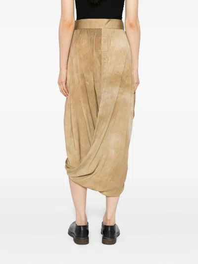 Uma Wang Gink Skirt Mustard In Brown