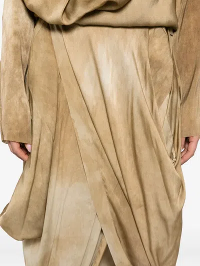 Uma Wang Gink Skirt Mustard In Brown