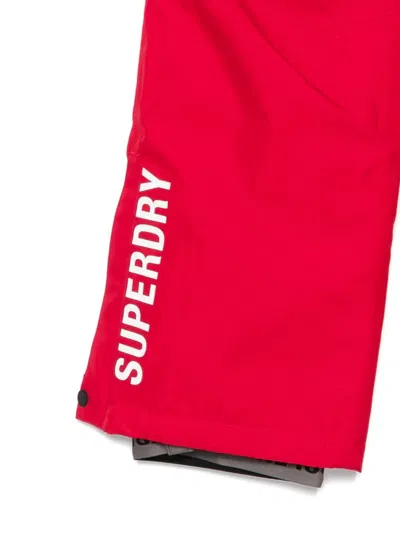 Superdry Logo-print Trousers In Red