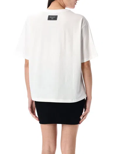 Balmain Kiss Print T-shirt In White