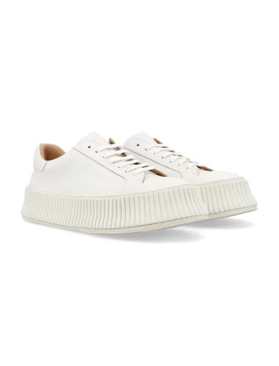 Jil Sander Vulcanized Sole Sneakers In White