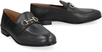 Ferragamo Mocassini Ottone In Black