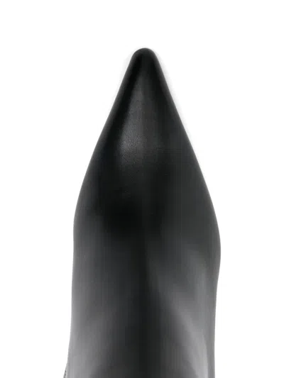 Mugler Almost Wedge Ankle Boot In Black