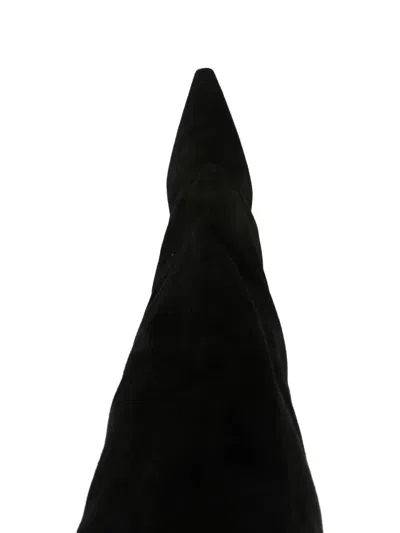 Paris Texas Jane 100 Suede Knee-high Boots In Black