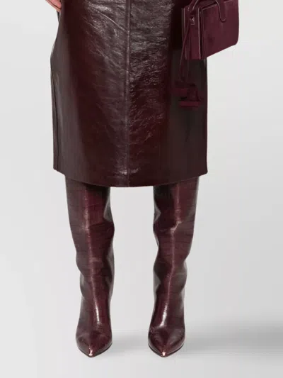 Forte Forte Metallic V-neck Long Sleeve Top In Gray