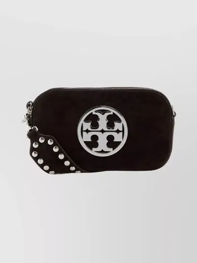 Tory Burch Suede Crossbody Bag Studded Strap In Multi