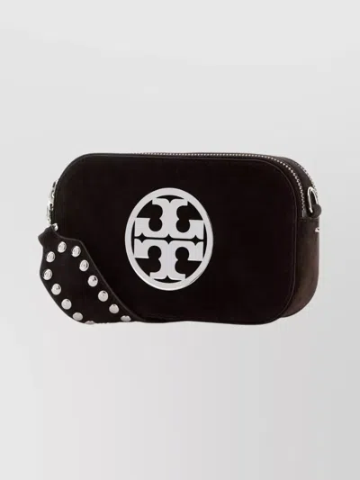 Tory Burch Suede Crossbody Bag Studded Strap In Multi