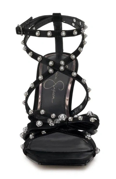 Jessica Simpson Loelva Studded Strappy Sandal In Black