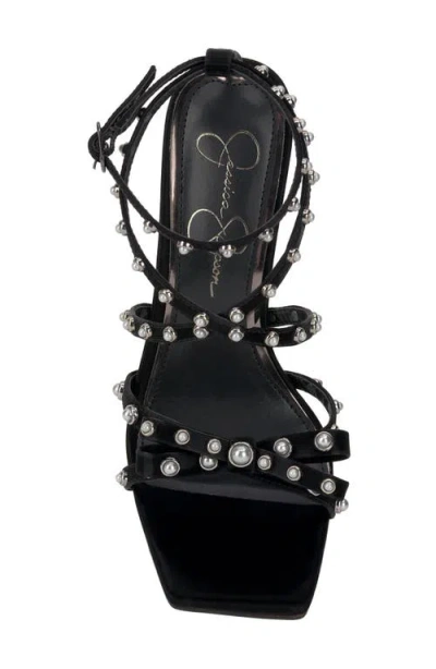Jessica Simpson Loelva Studded Strappy Sandal In Black