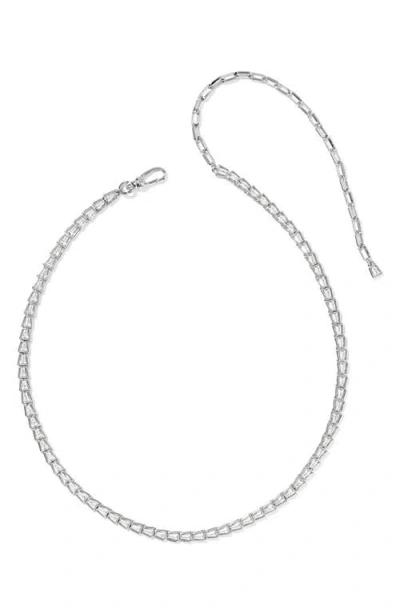 Kendra Scott Bella Cubic Zirconia Tennis Necklace In Metallic