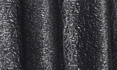 Alex Evenings Faux Wrap Metallic Jacquard Cocktail Midi Dress In Gray