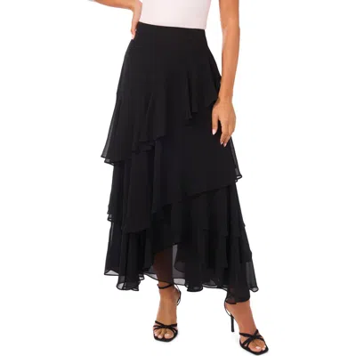 Vince Camuto Tiered Ruffle Maxi Skirt In Black
