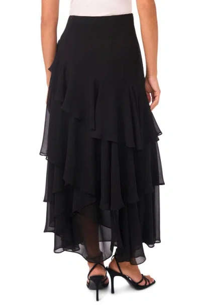 Vince Camuto Tiered Ruffle Maxi Skirt In Black