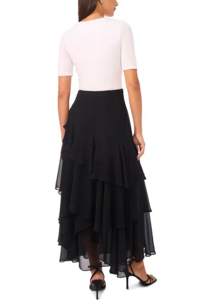 Vince Camuto Tiered Ruffle Maxi Skirt In Black