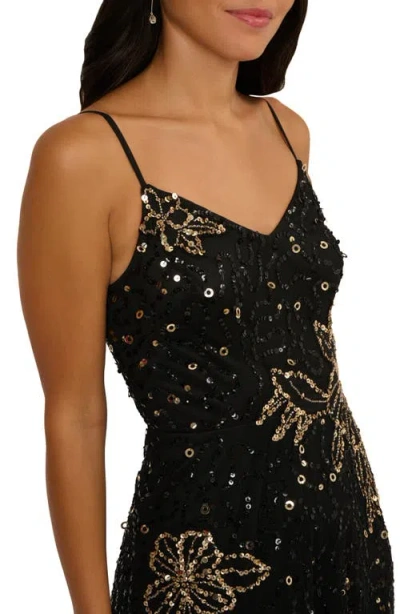 Adrianna Papell Women's Embellished Sleeveless Dress In Black