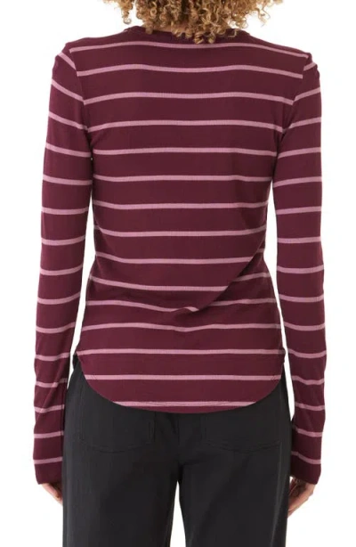 Threads 4 Thought Torri Caribbean Stripe Rib Long Sleeve T-shirt In Multi