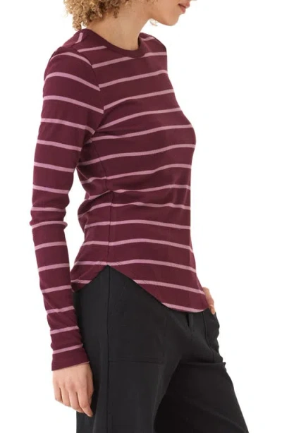 Threads 4 Thought Torri Caribbean Stripe Rib Long Sleeve T-shirt In Multi