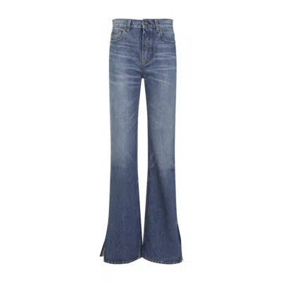 Chloé Chloe Wide Leg Jeans Women In Blue