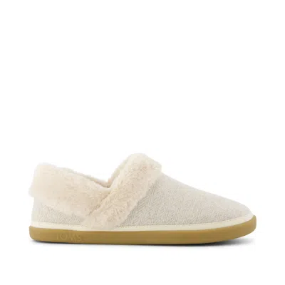 Toms Shoes Oslo Natural Cozy Herringbone Slipper In White