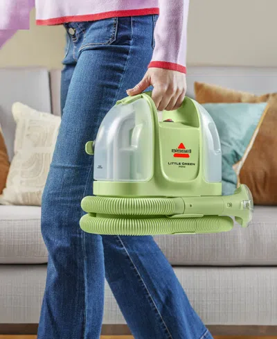 Bissell Little Green Mini Portable Upholstery And Carpet Cleaner In Green