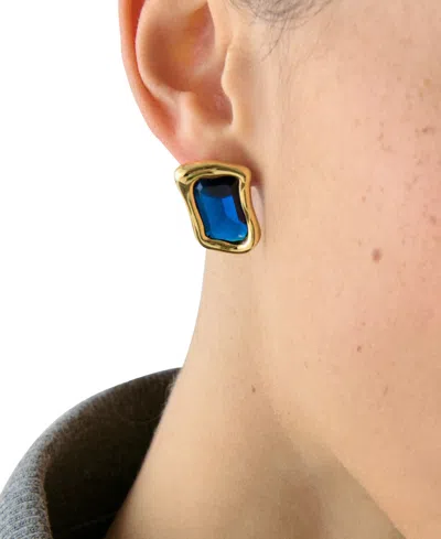 Kate Spade New York Molten Glass Statement Stud Earrings In Blue