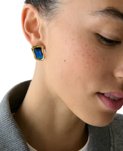 Kate Spade New York Molten Glass Statement Stud Earrings In Blue