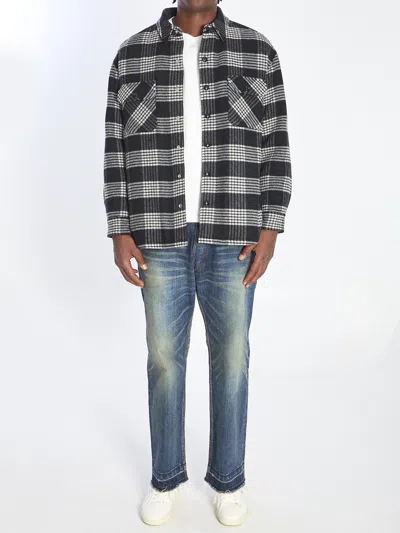 Celine Men Quilted Overshirt In Multi